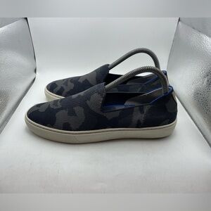 Rothy’s The Loafer women’s black Camouflage Slip-On Shoes size 8